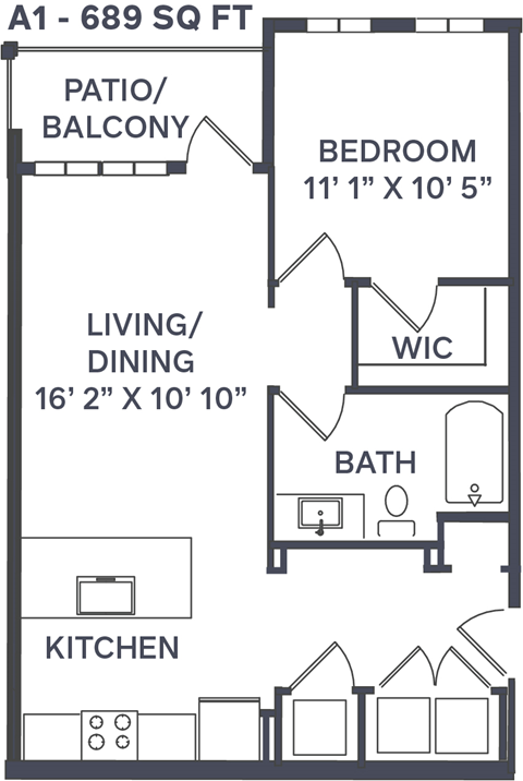 A1 Floor Plan at Taylor Farms, Charlotte, NC